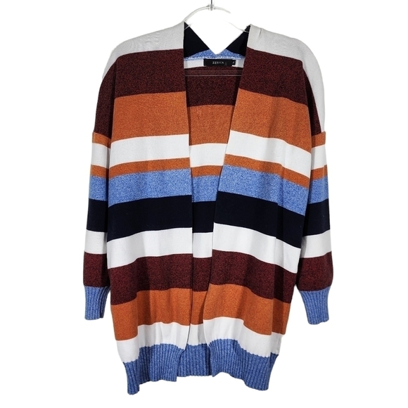 ZESICA OPEN FRONT COTTON CARDIGAN - Picture 1 of 10
